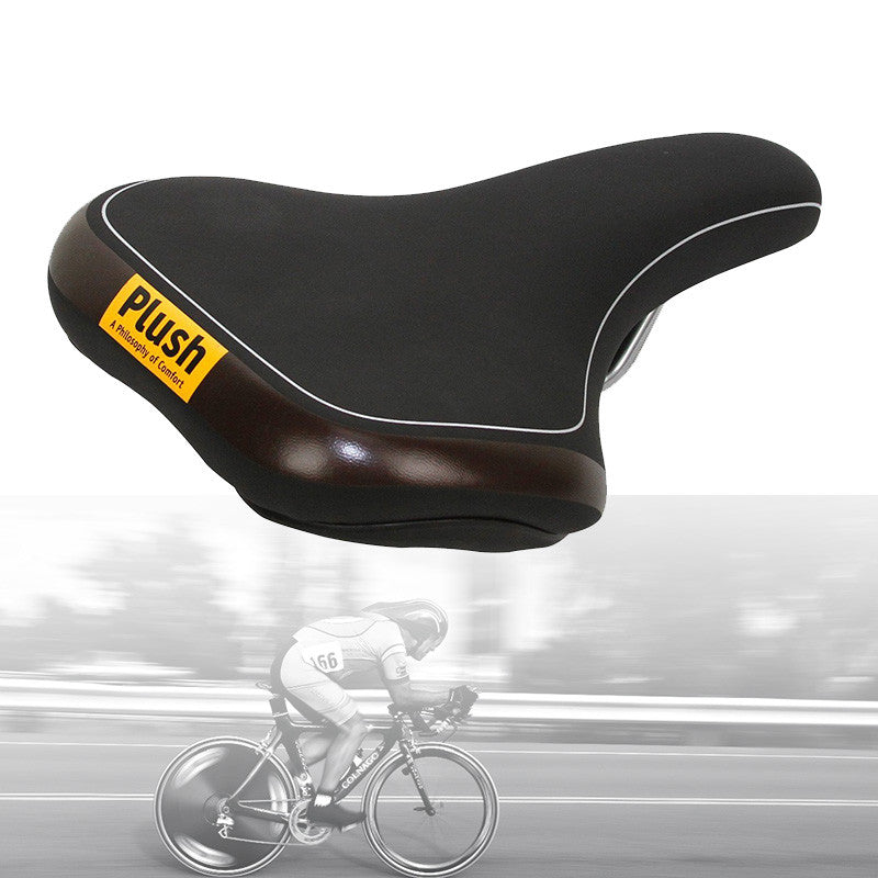 Comfort Hybrid Bicycle Saddle with Gel Padding and Steel Rails