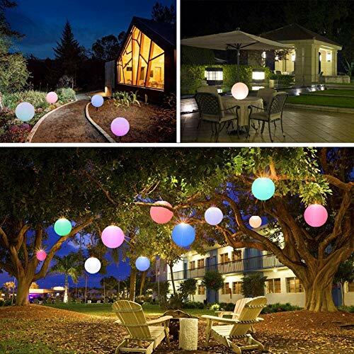 8-Inch Rechargeable LED Globe Light with Remote, 16 RGB Colors & Waterproof