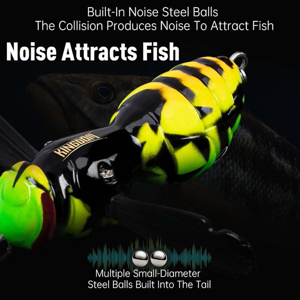 Floating Wasp Design Fishing Lure for Bass Saltwater Freshwater Casting