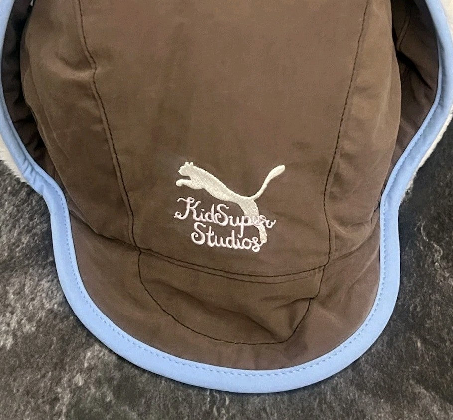 Puma x KidSuper Studios Trapper Cap Hat - Expresso Brown, Size S/M