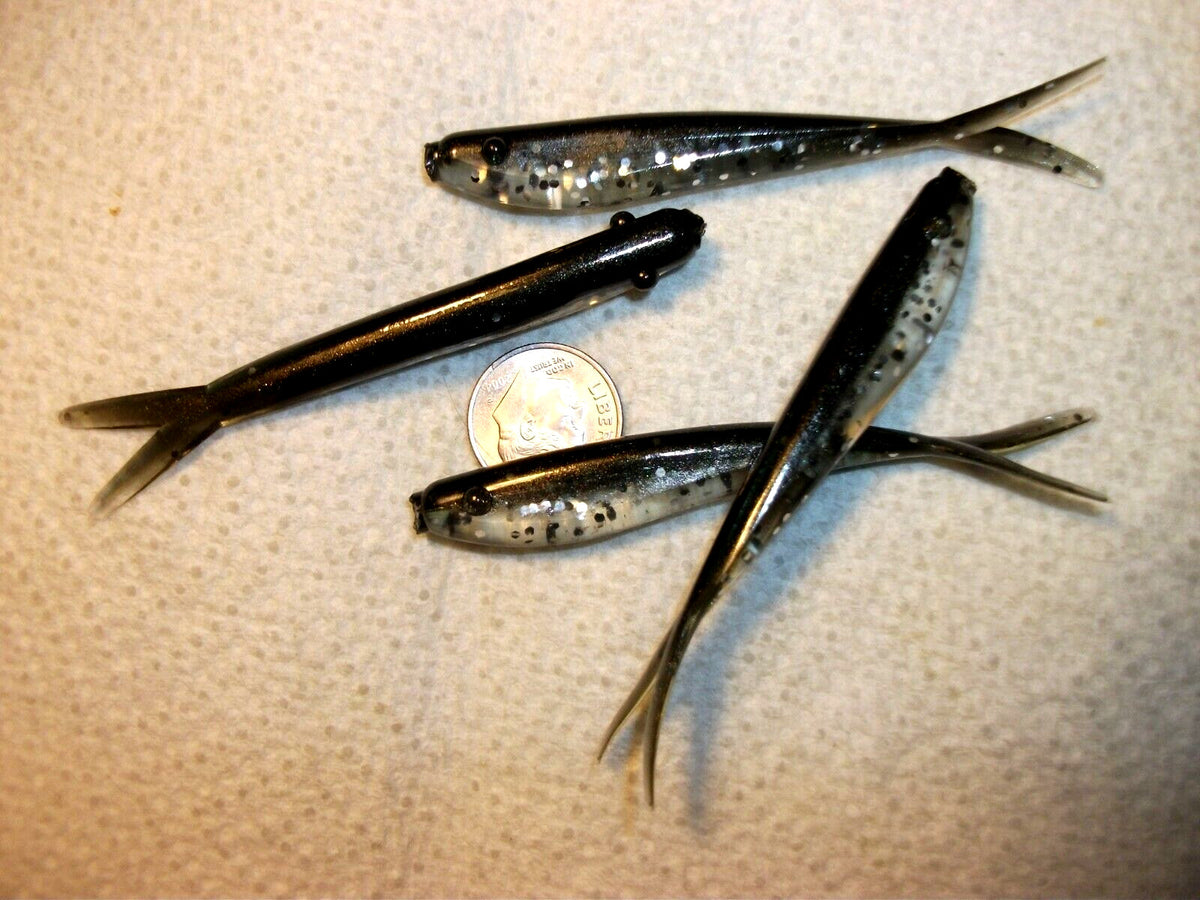 Artificial Minnows Soft Plastic Baits for Freshwater Fishing - 3 Inch