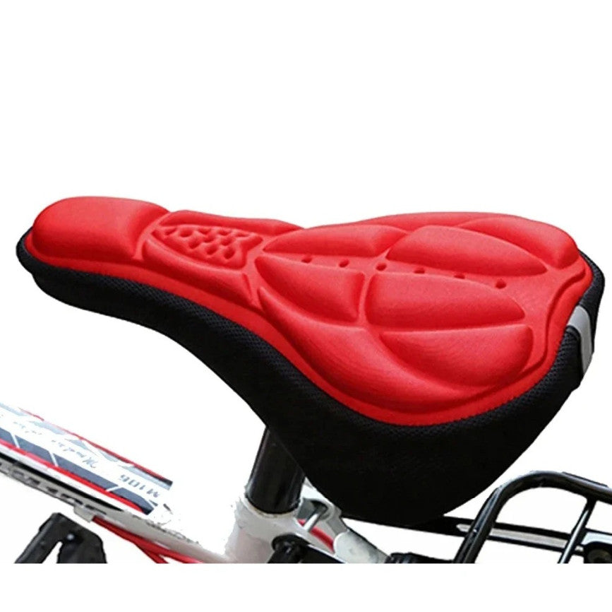 Bike Seat Cover Soft 3D Cushion for MTB Road & Commuter Bikes - Black