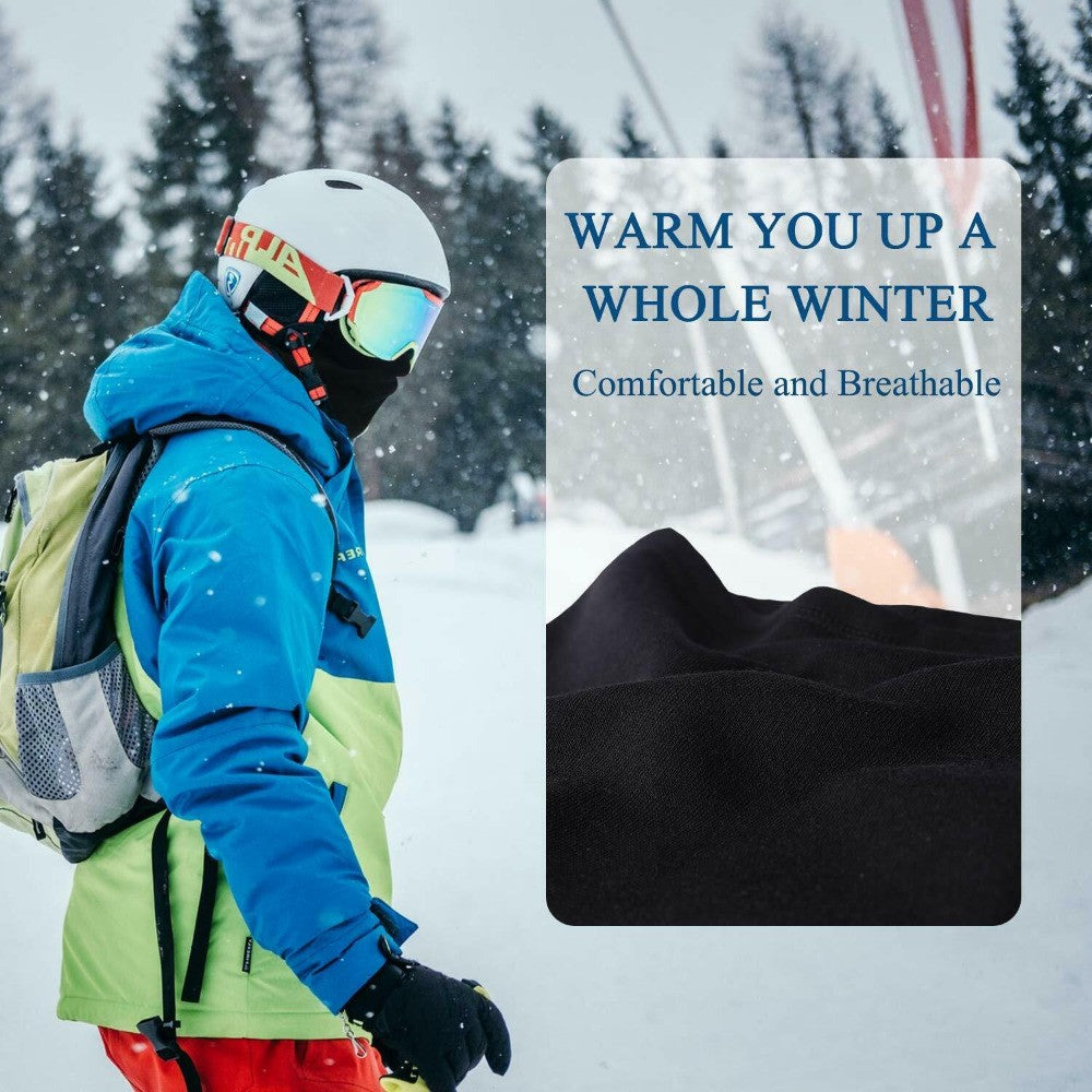 Thermal Fleece Neck Gaiter 3 Pack Winter Face Mask Scarf for Outdoor Sports