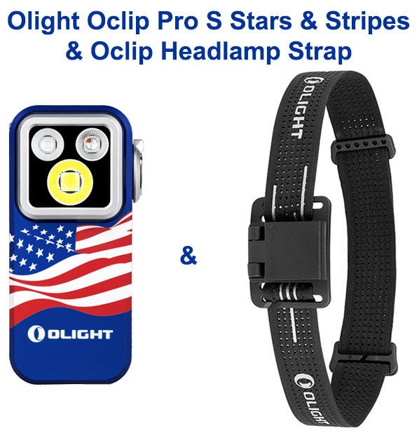 Olight Oclip Pro S Multifunctional Clip Flashlight & Headlamp Strap