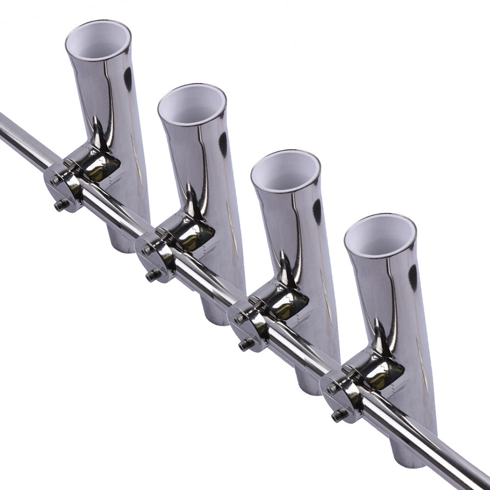 Marine Stainless Steel Boat & Yacht Clamp Fishing Rod Holder 7/8-1 Inch Rail Mount