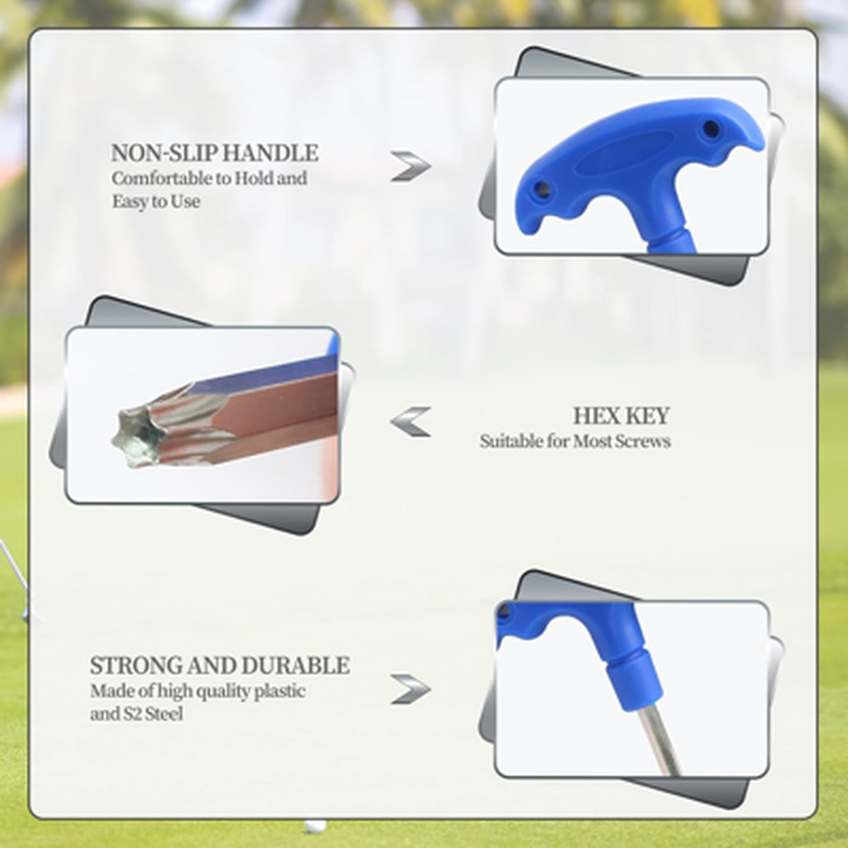 Golf Wrench Driver Tool T25 - Compact Lightweight Club Adjustment Tool