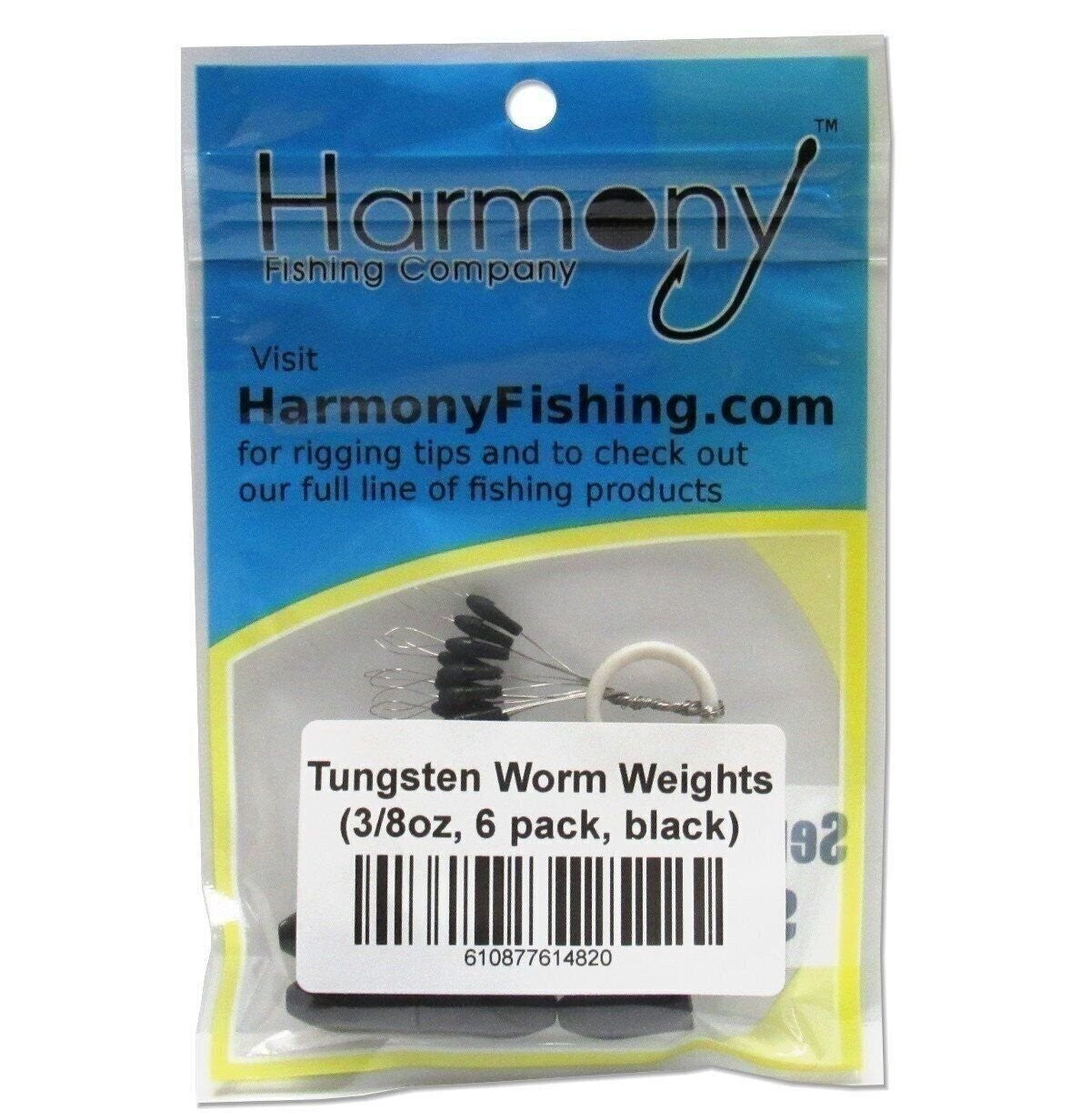 Tungsten Worm Weights for Fishing - Chip-Proof, Includes Weight Pegs, Multiple Sizes