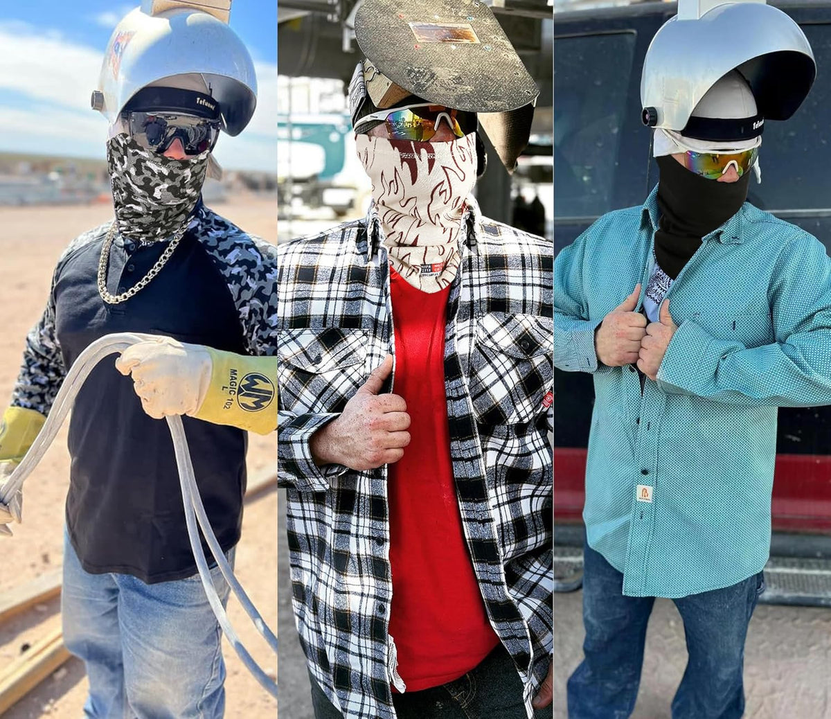 7Oz Flame Resistant Welding Neck Gaiter Face Mask NFPA2112