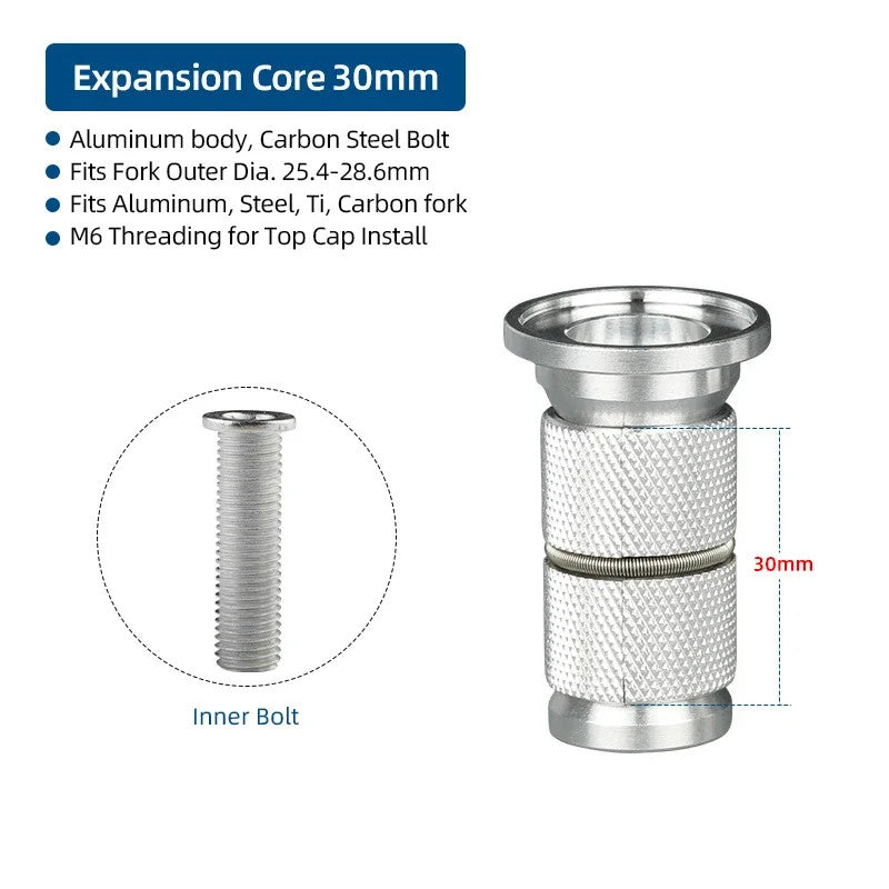 Bike Compression Plug Headset Expander Bolt for 1-1/8 Inch Carbon Forks