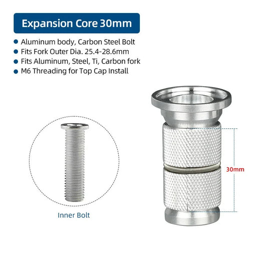 Bike Compression Plug Headset Expander Bolt for 1-1/8 Inch Carbon Forks
