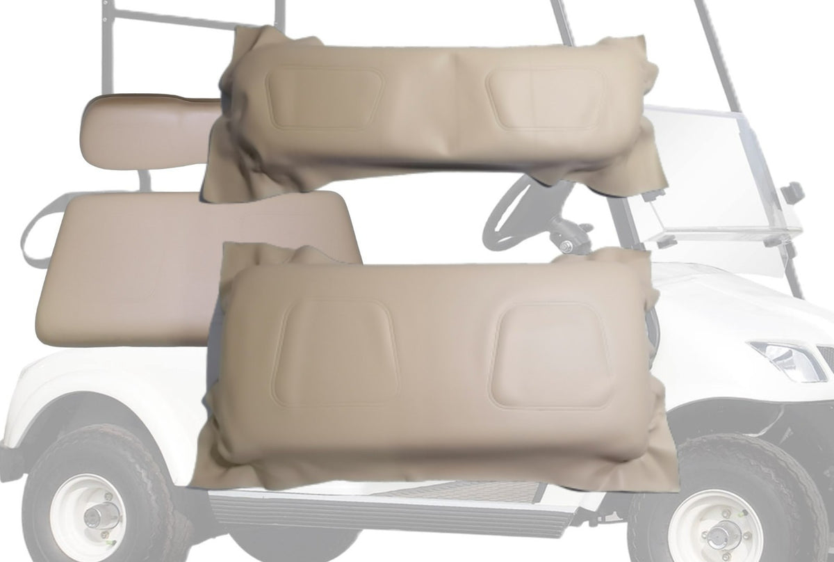 Club Car Golf Cart Seat Covers and Backrest Leather for DS 2000.5 Khaki