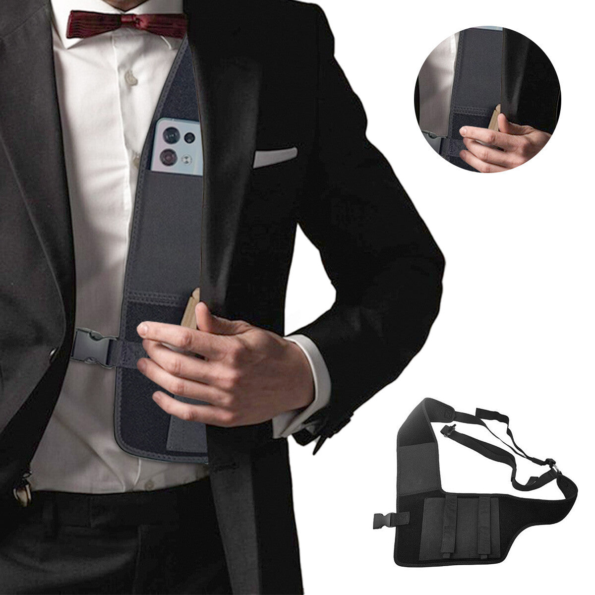 Universal Shoulder Gun Holster for Concealed Carry Adjustable Chest Pistol Holder