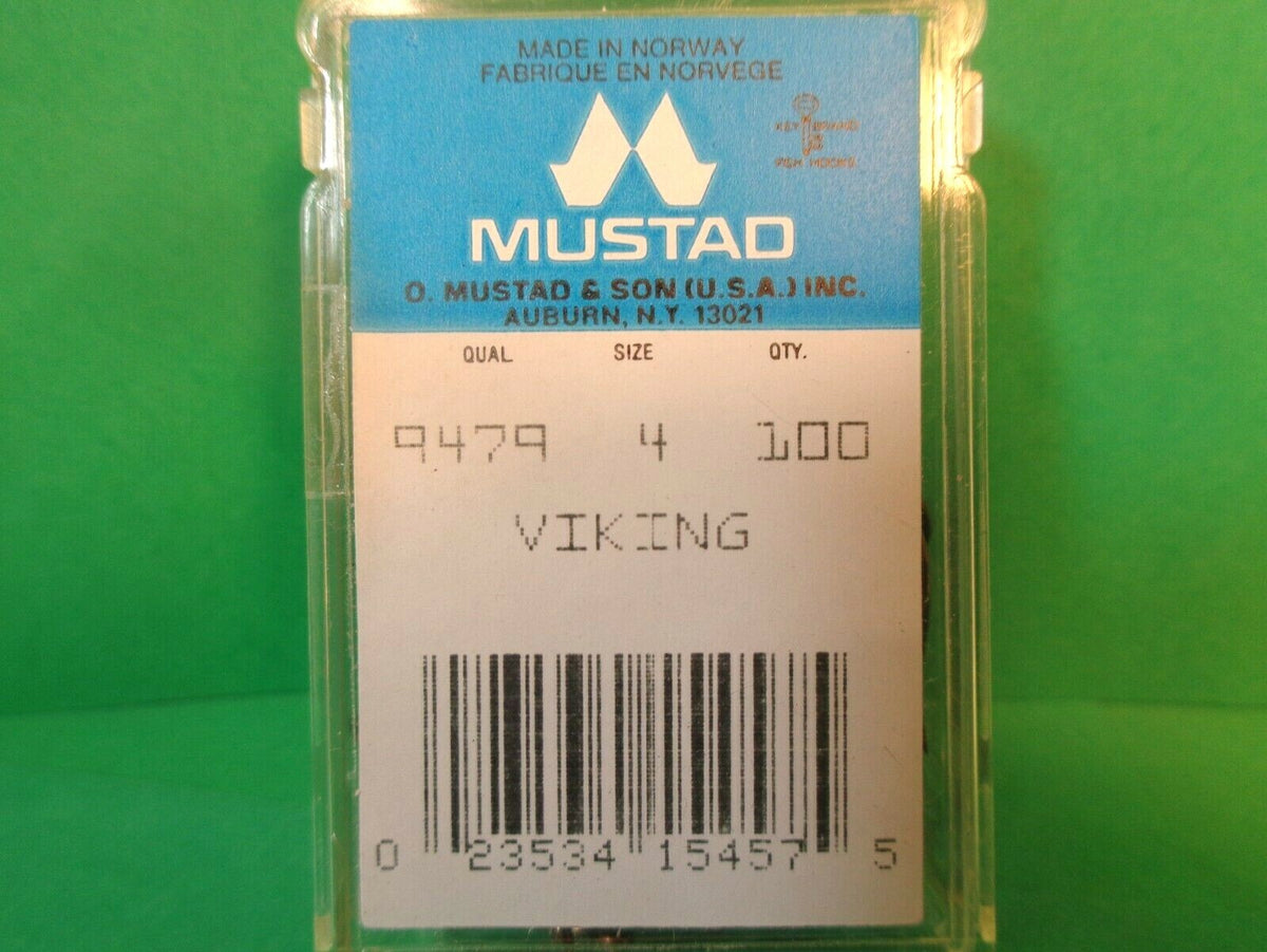 Mustad Viking Hooks Size 4 - 100 Count Fishing Hooks in Bronze