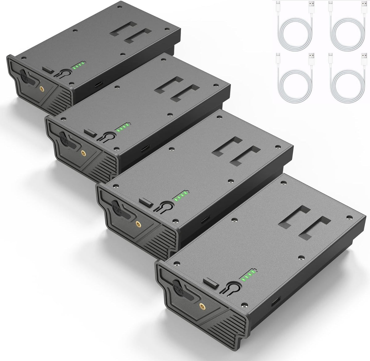 4-Pack High-Capacity 6000mAh Trail Camera Replacement Batteries for Tactacam Reveal X & Pro
