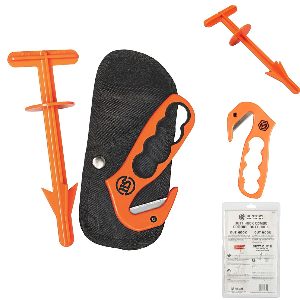 Big Game Field Dressing Kit with Gut Hook and Butt Out for Hunting