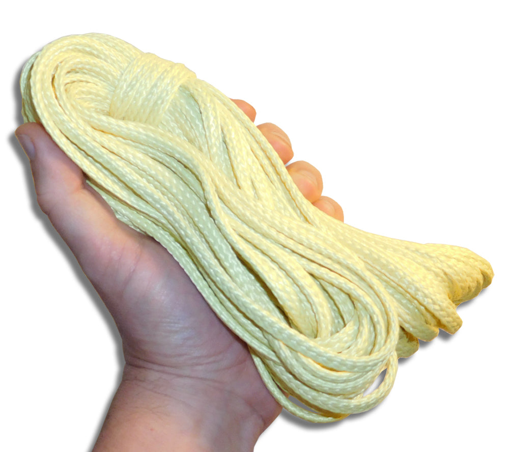 25 ft Kevlar Parachute Cord 2000 lb Strength Mil-Spec Braided Rope