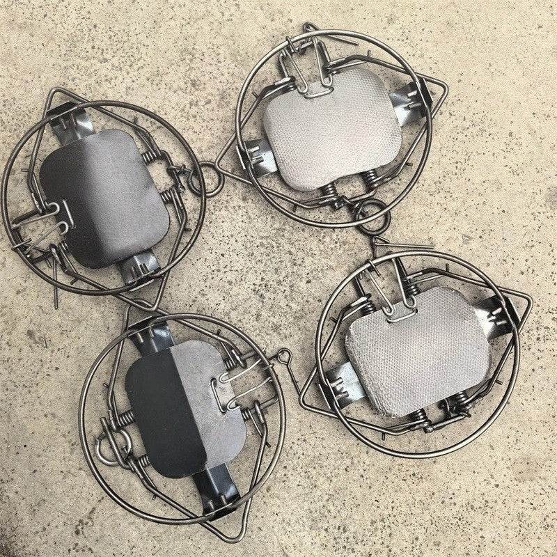 4 Pack 5-1/10 Inch Coil Spring Traps for Mink Muskrat Nutria Rabbit Survival