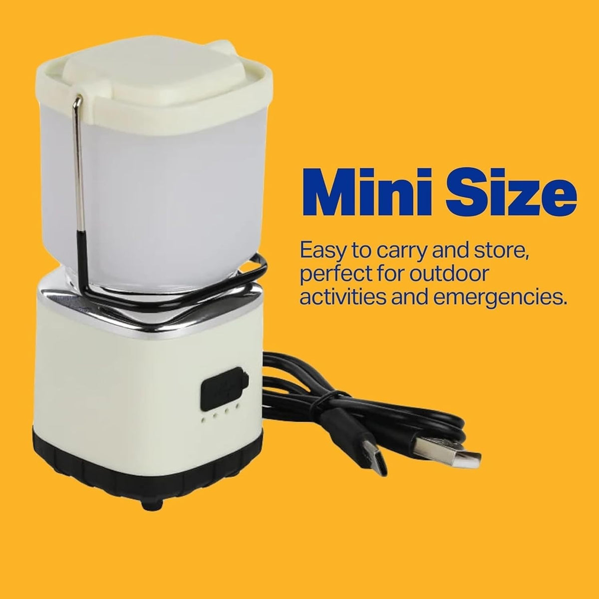 Portable USB-C Rechargeable Camping Lantern for Hiking and Outdoor Use