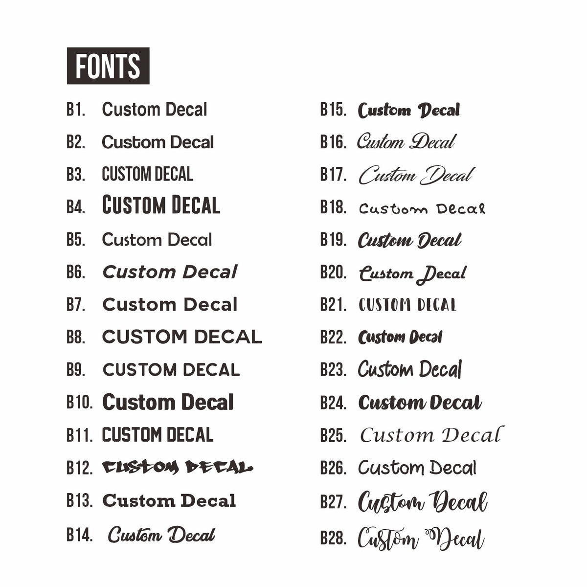 Custom Bike Decals - Personalized Bicycle Frame Stickers - All Colors & Sizes