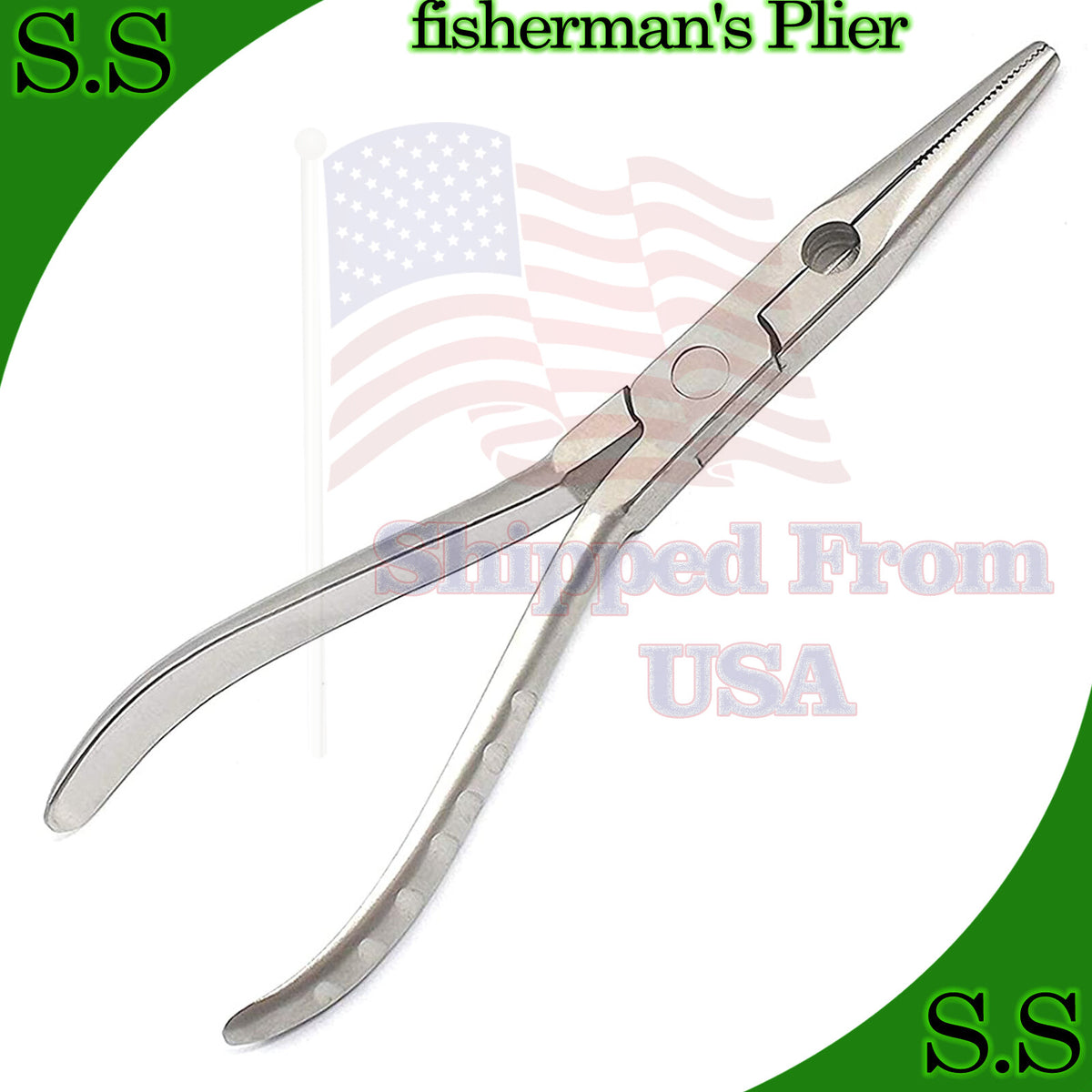8-Inch Stainless Steel Fishing Pliers - Durable Fish Hook Removal Tool