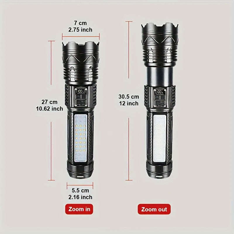 Super Bright Rechargeable LED Searchlight with Long Range Torch - Waterproof & Portable