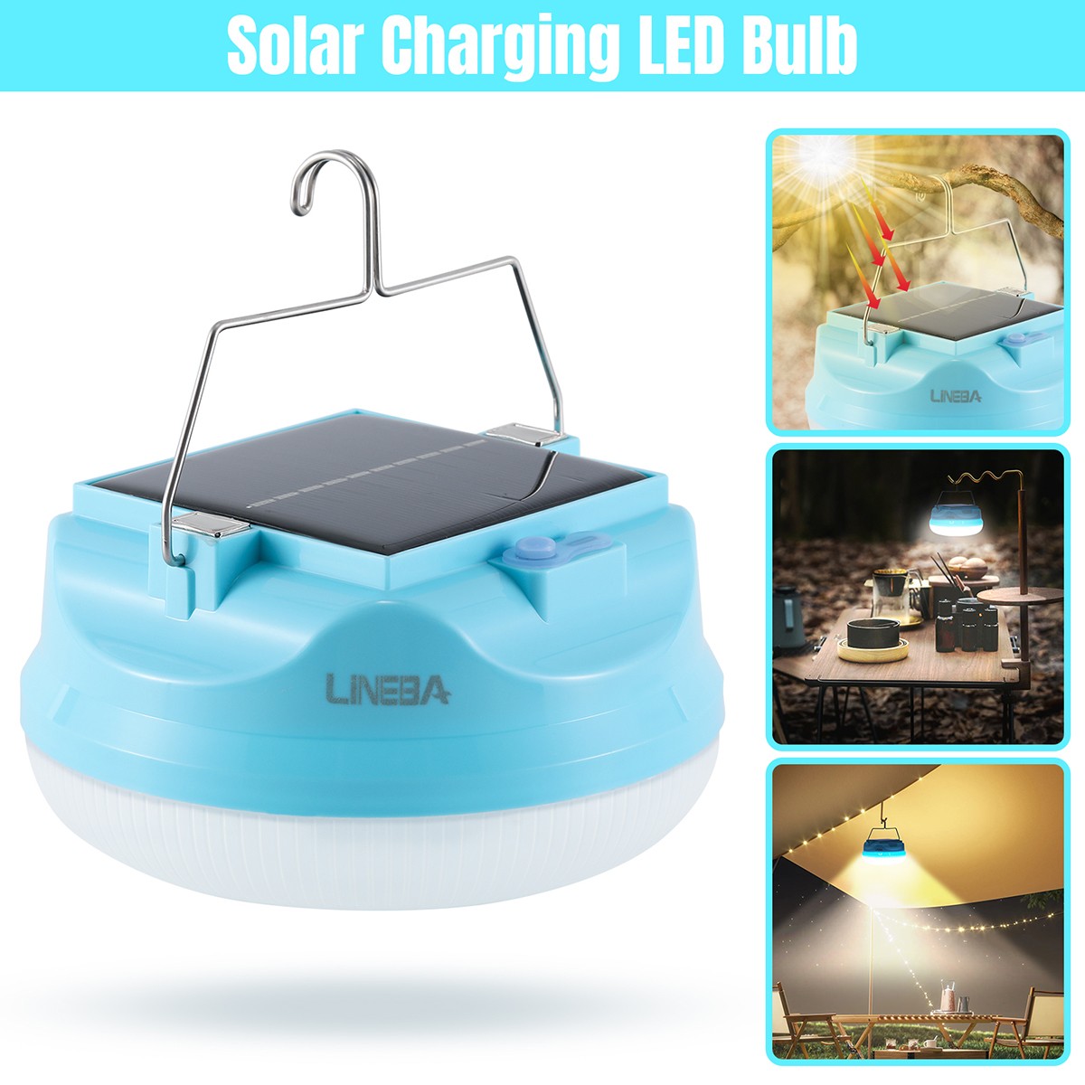 Rechargeable Camping Solar LED Lantern with Emergency Light