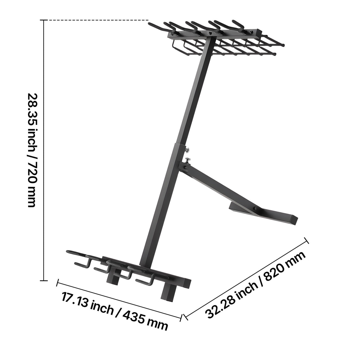 Portable Folding Gun Rack Stand for 7 Handguns and 4 Rifles