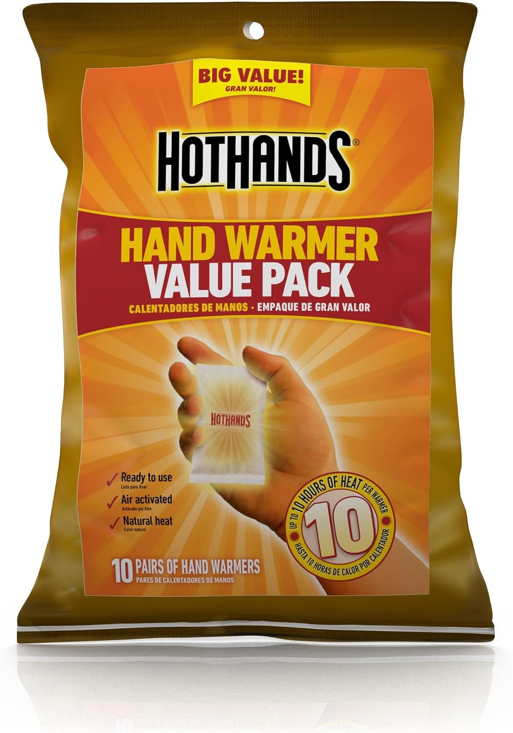Disposable Hand Warmers Pack - 10 Pairs for Outdoor Winter Activities