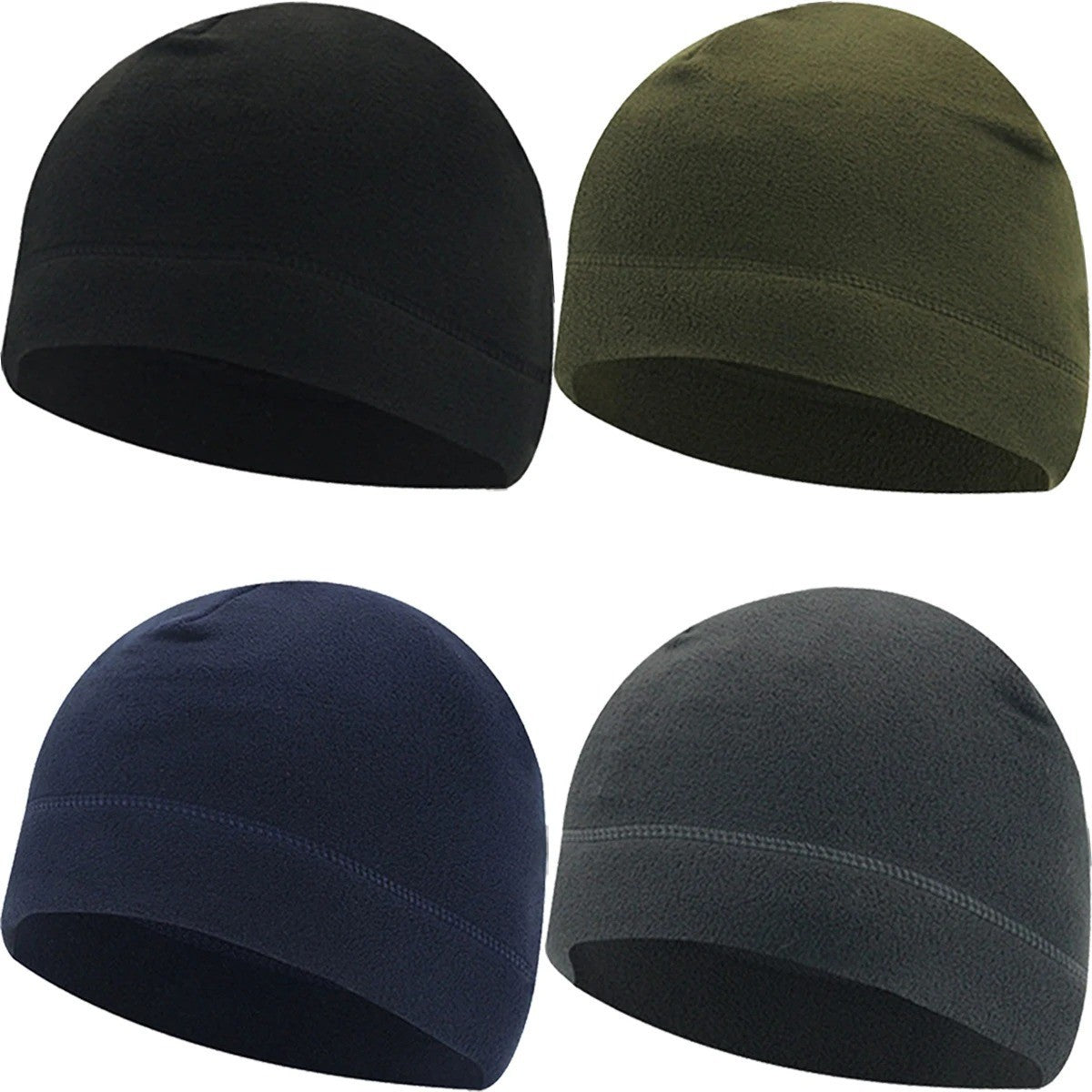 Unisex Winter Fleece Beanie Hat - Windproof Skiing & Outdoor Cap