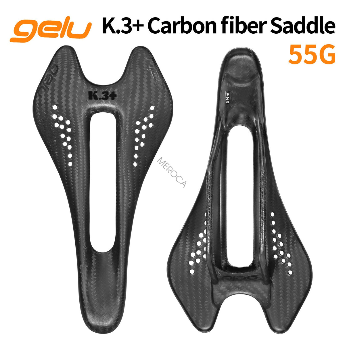 Ultralight Carbon Road Bike Saddle Racing Seat Breathable 55g