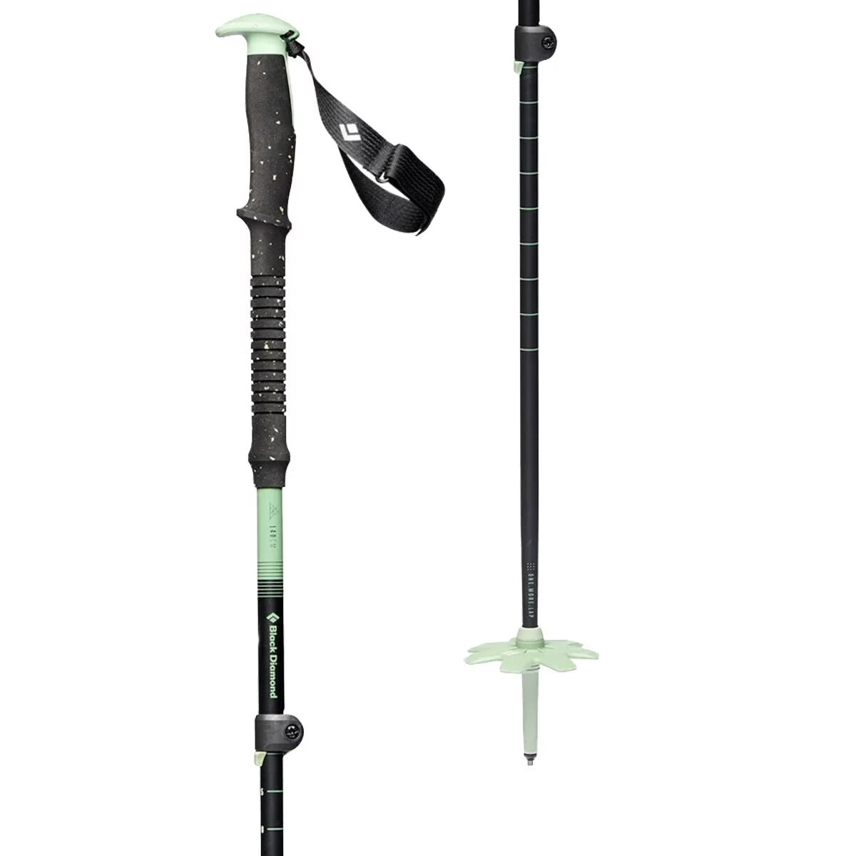 Backcountry Ski Poles with Adjustable Length and Foam Grip - Black Diamond Expedition 3P