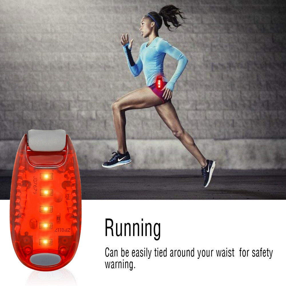 LED Safety Clip-On Lights for Running Biking Walks Waterproof Warning Flashlights
