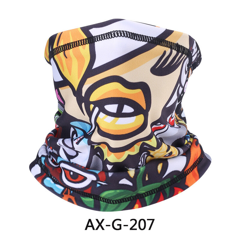 3D Print Fleece Neck Warmer Gaiter Winter Face Mask Scarf for Outdoor Sports