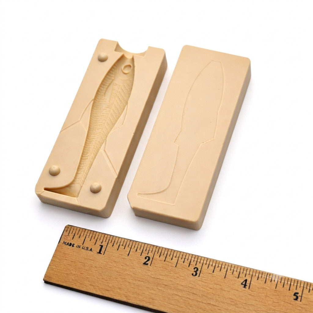 3-Inch Realistic Paddle Tail Soft Plastic Fishing Lure Mold