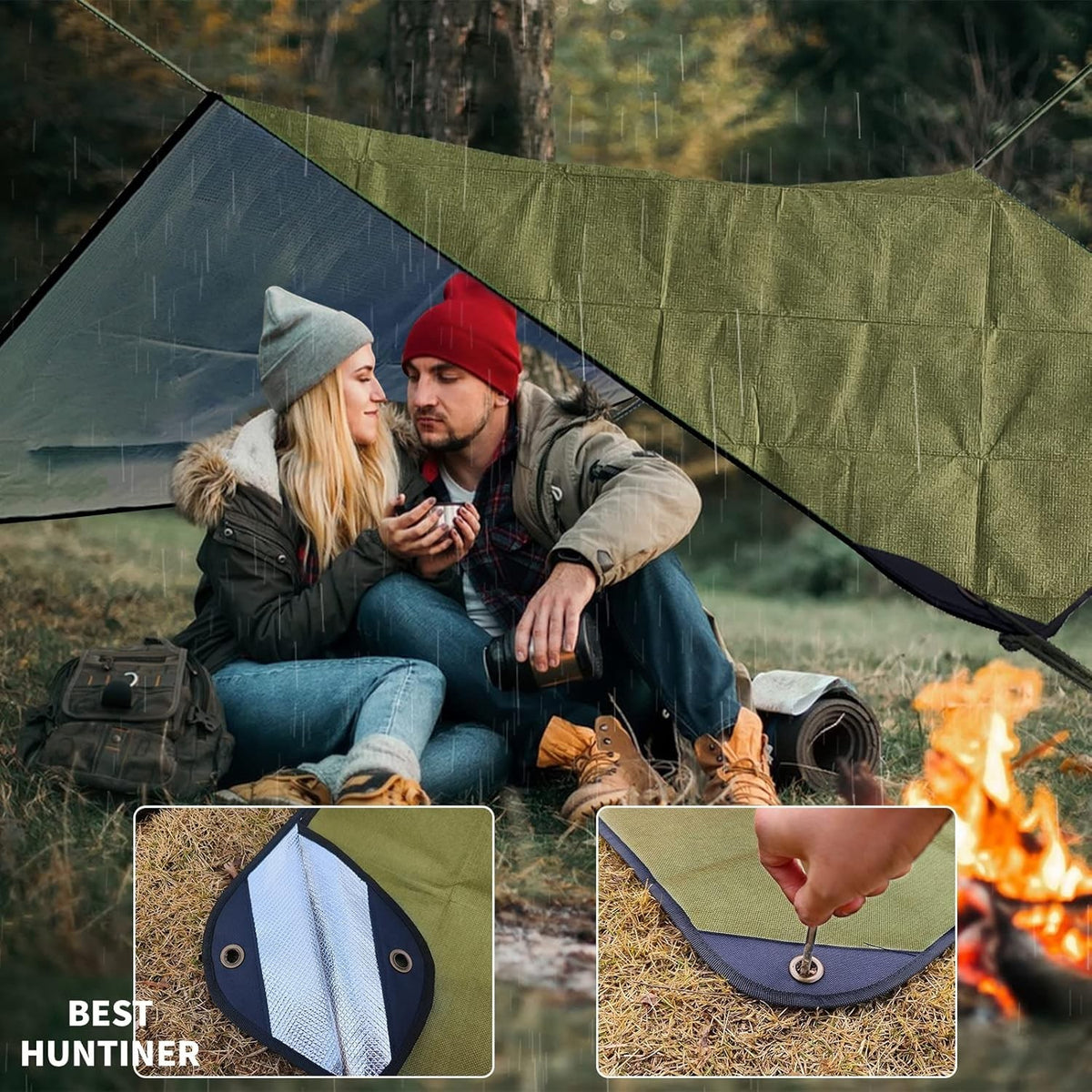 Heavy Duty Emergency Survival Blanket - Reflective Thermal Tarp for Camping & Outdoors