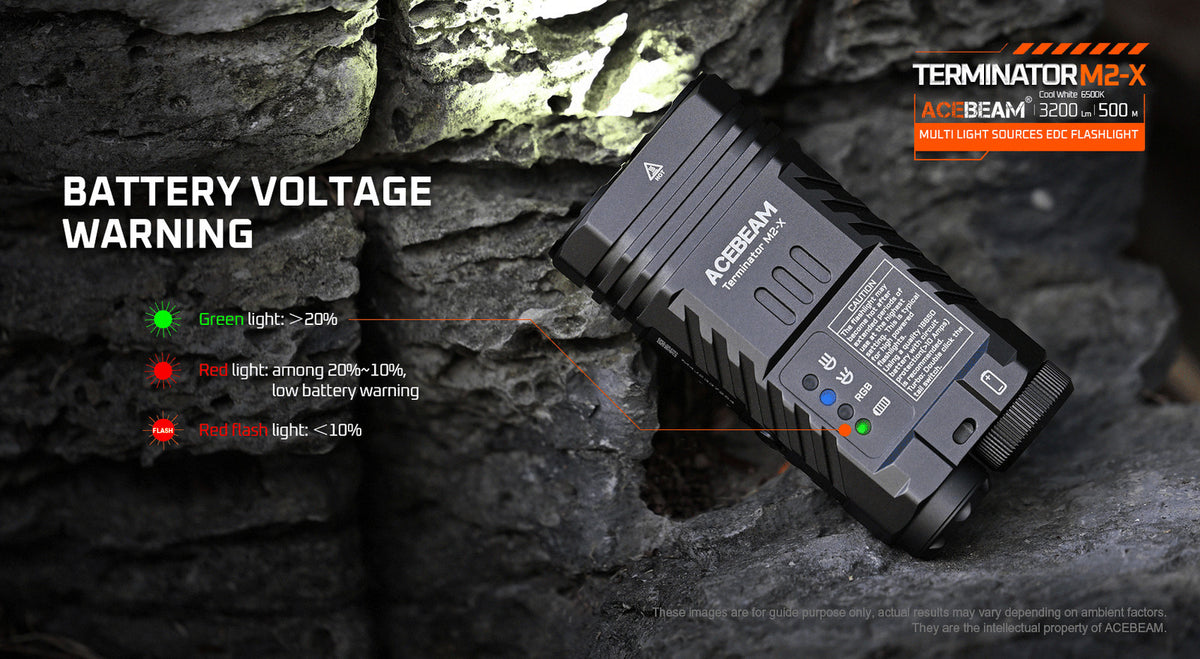 Dual Head LED Flashlight with RGB Colors and 3200 Lumens - Waterproof
