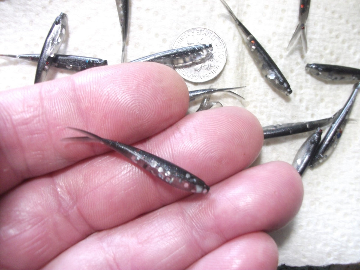 Mini Soft Plastic Minnows for Panfish & Trout Fishing - 70 Pack