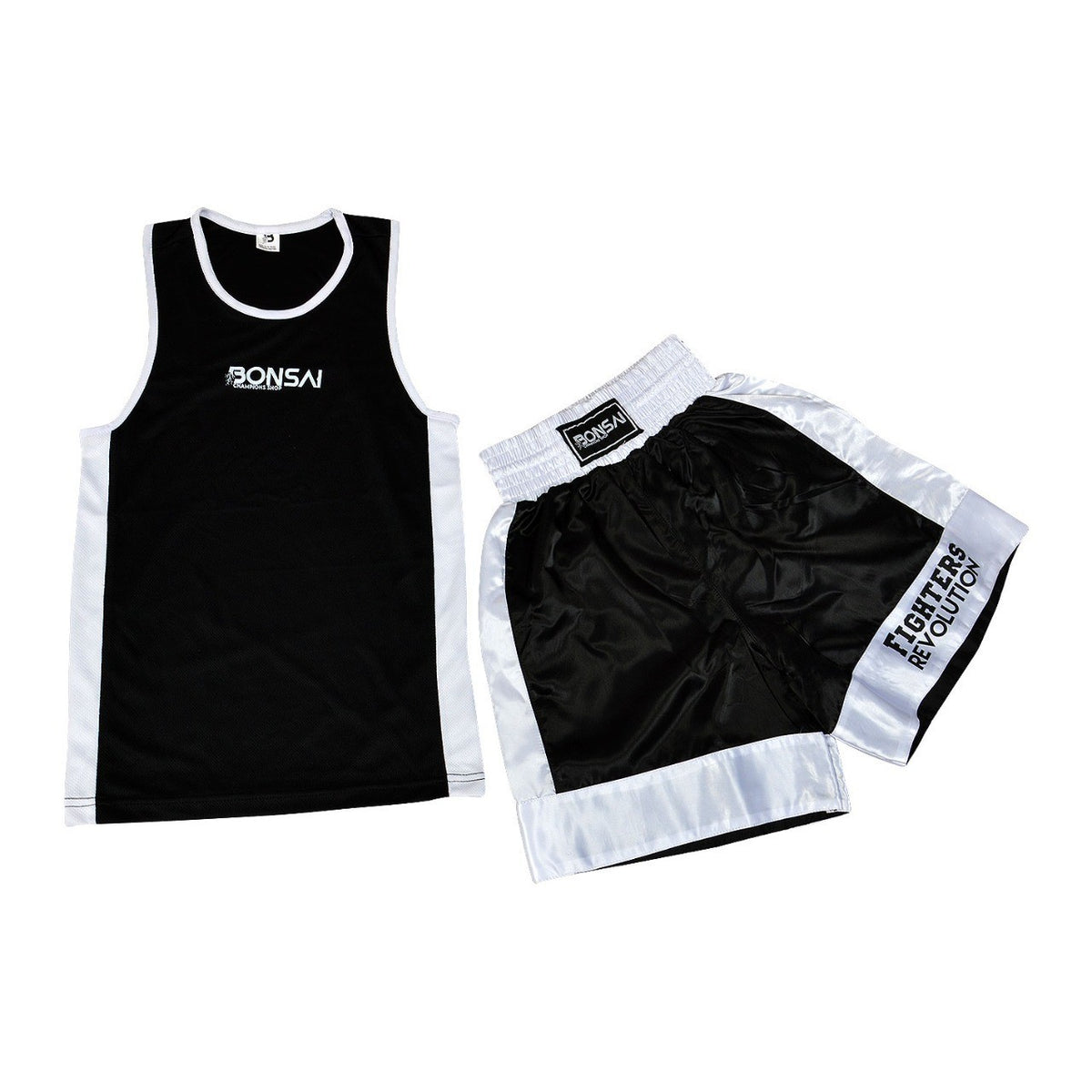 Kids Boxing Shorts & Top Set - 2-Piece Satin Martial Arts Training Outfit