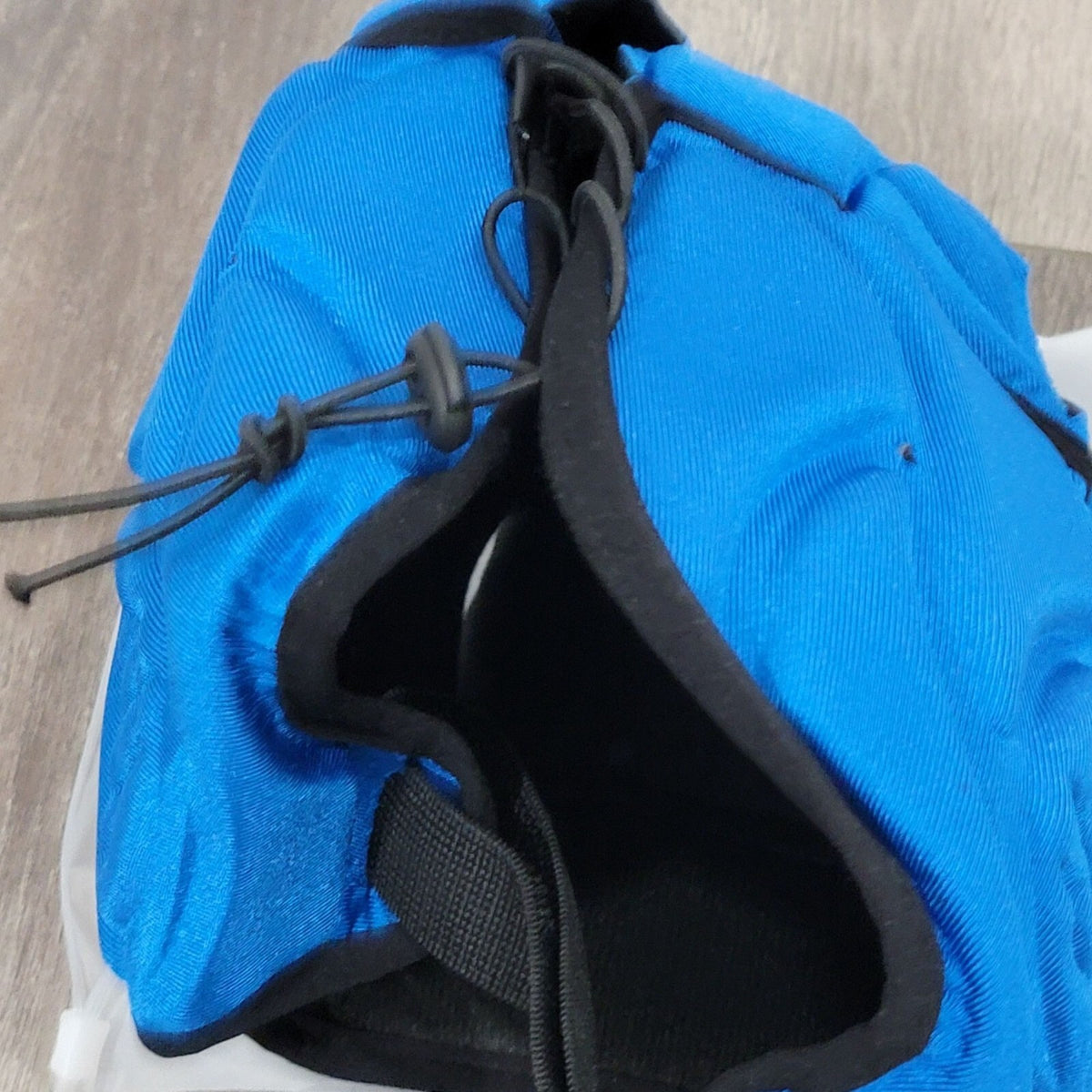Adjustable Blue Padded Sports Headgear with Chin Strap for Impact Protection