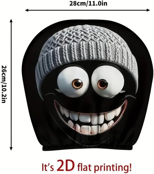 Horror Prank Headrest Covers 4-Pack Car Interior Decor Seat Protectors