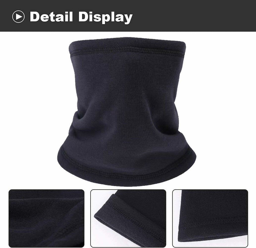 Thermal Fleece Neck Gaiter 3 Pack Winter Face Mask Scarf for Outdoor Sports