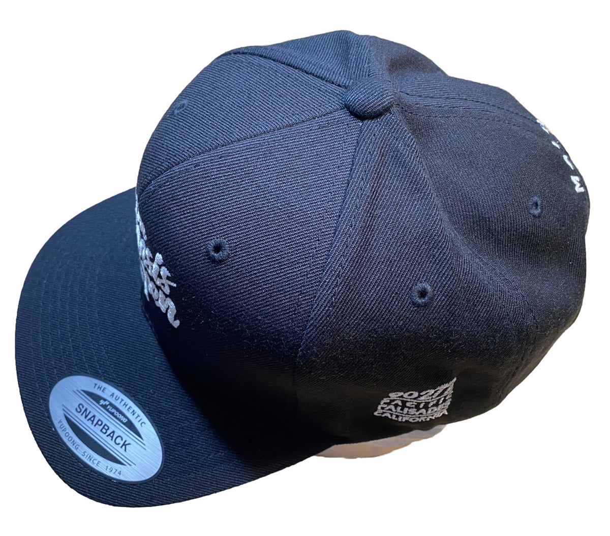 Malbon Golf Hat Genesis Open Pacific Palisades Black Snapback Cap