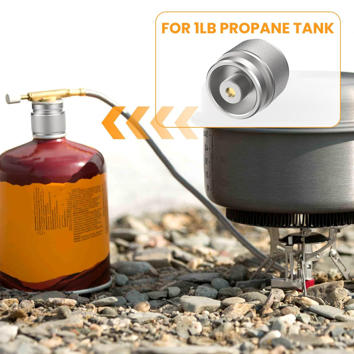 Propane to Butane Gas Adapter for Camping Stoves - EN417 Valve Converter