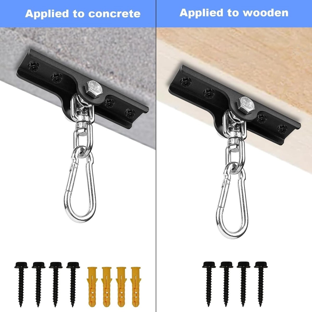 Heavy Bag Ceiling Mount Hanger for Boxing & Martial Arts - Matte Black