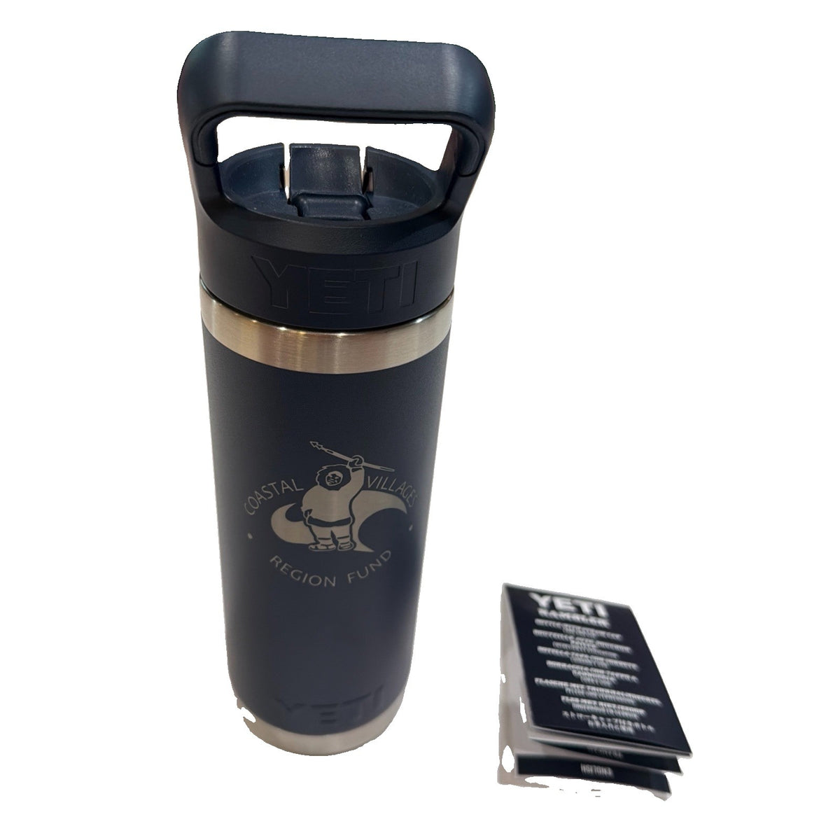 YETI Rambler 18 oz Water Bottle with Flip Chug Cap - Navy Blue