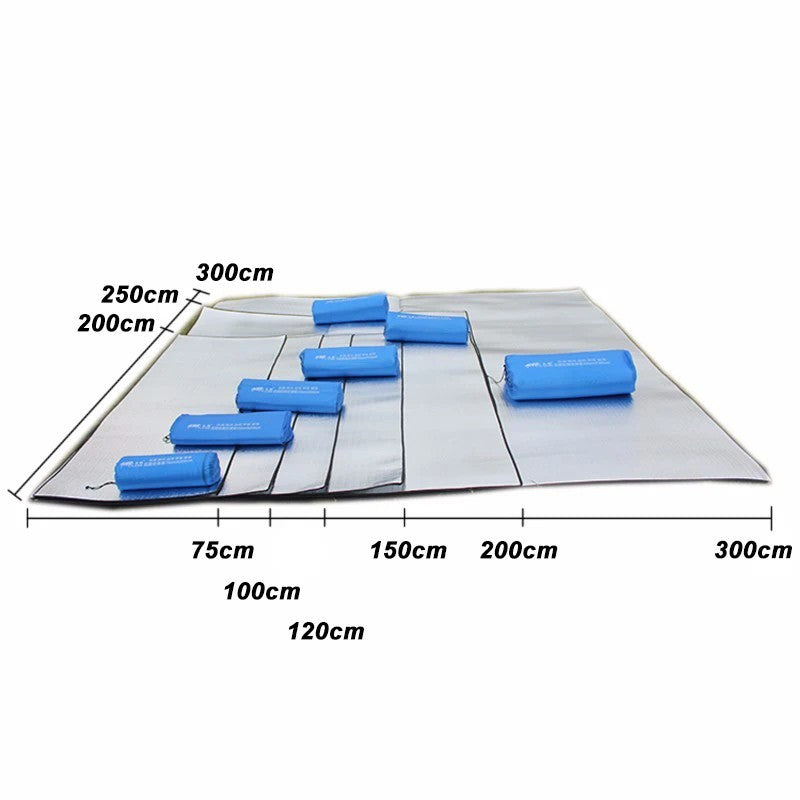 Camping Foam Sleeping Mat with Aluminum Foil Insulation Waterproof Tent Pad
