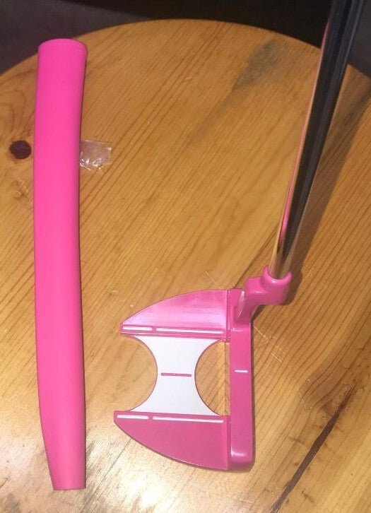 Ladies Custom Golf Putter - Pink Stepless Steel Shaft & Grip, Multiple Lengths