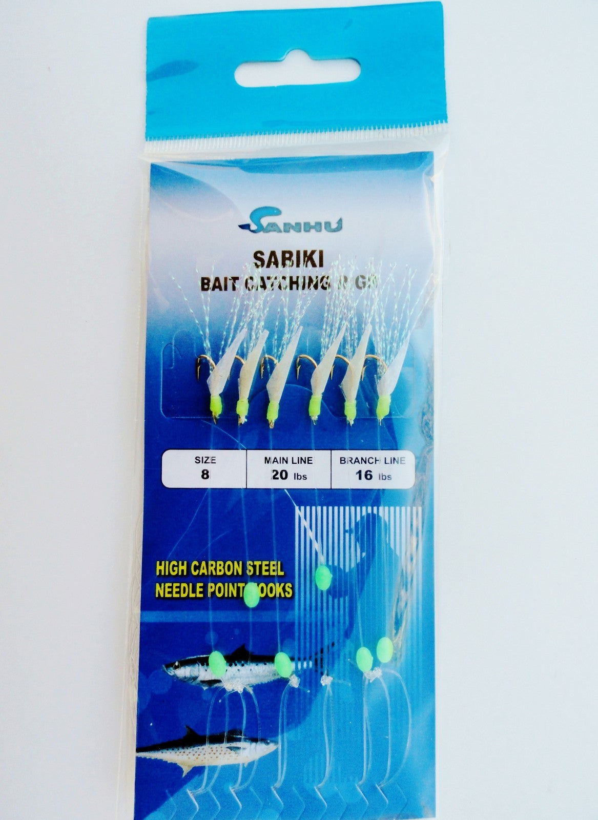 Sabiki Bait Rig with 6 Gold Hooks for Offshore Fishing - Multiple Sizes & Pack Quantities