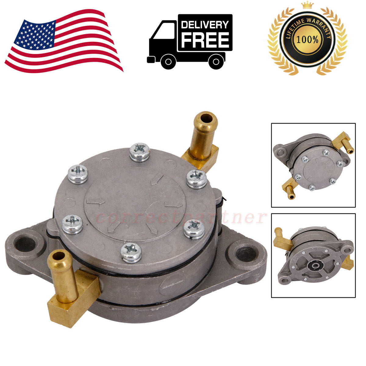 Fuel Pump for 1989-1990 EZGO Marathon 2-Cycle Golf Carts 3PG Engine 24233G1