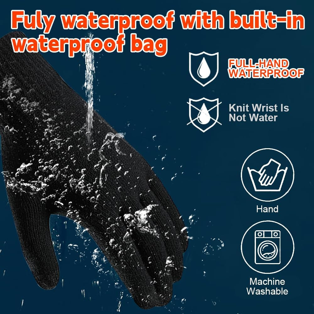 Rechargeable Heated Gloves for Winter Outdoor Activities - Windproof & Touchscreen Compatible